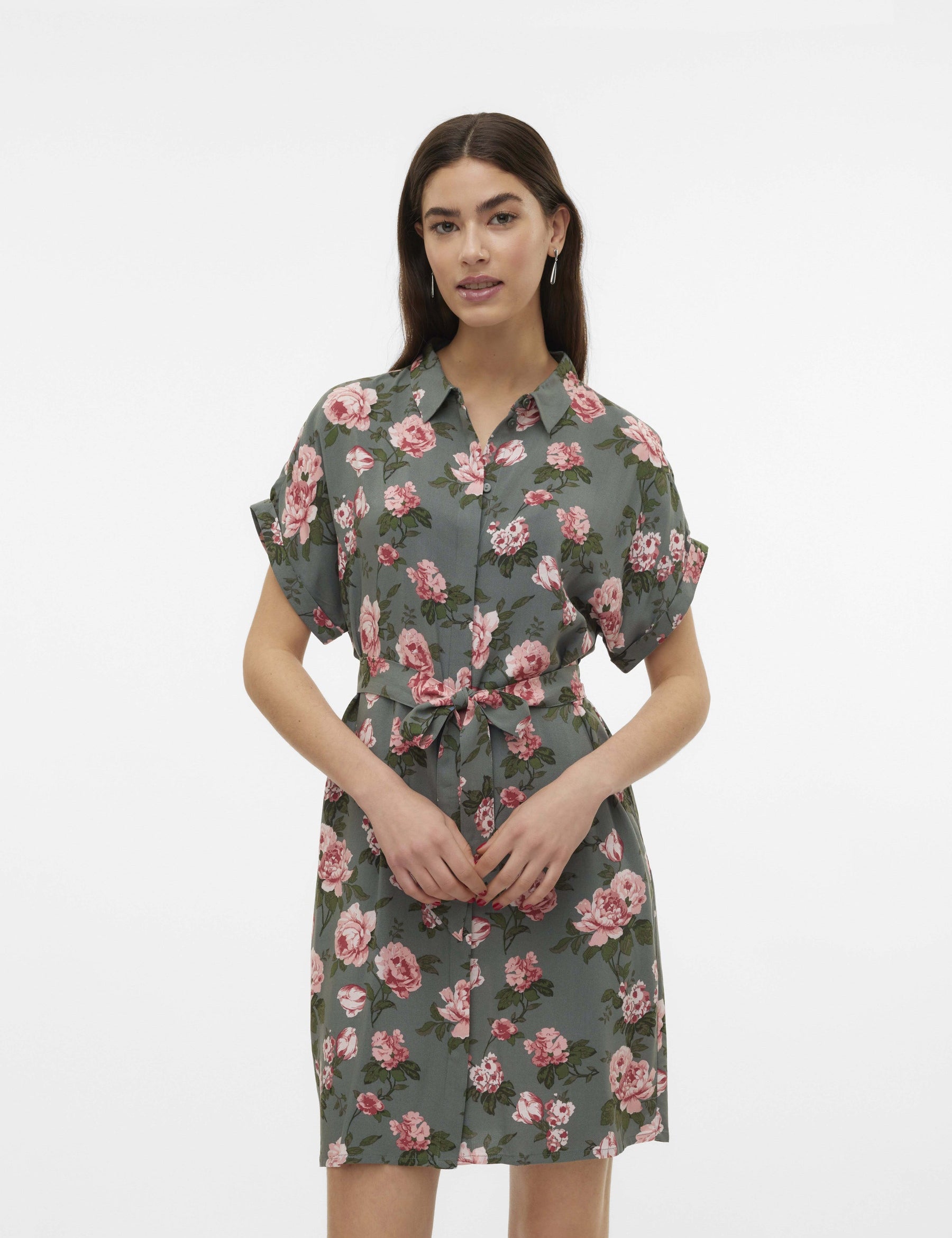 VERO MODA VMEASY joy shirt dress in birch zebra - Image 1