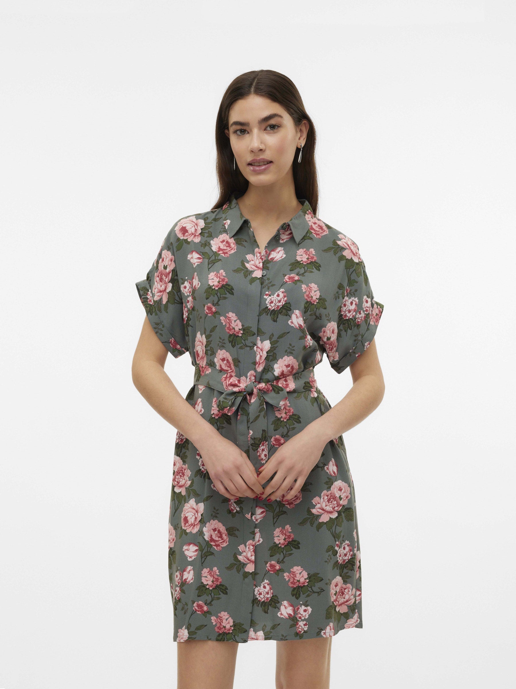 VERO MODA VMEASY joy shirt dress in birch zebra - Image 1
