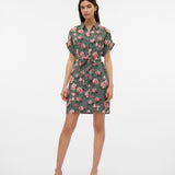 VERO MODA VMEASY joy shirt dress in birch zebra - Image 4