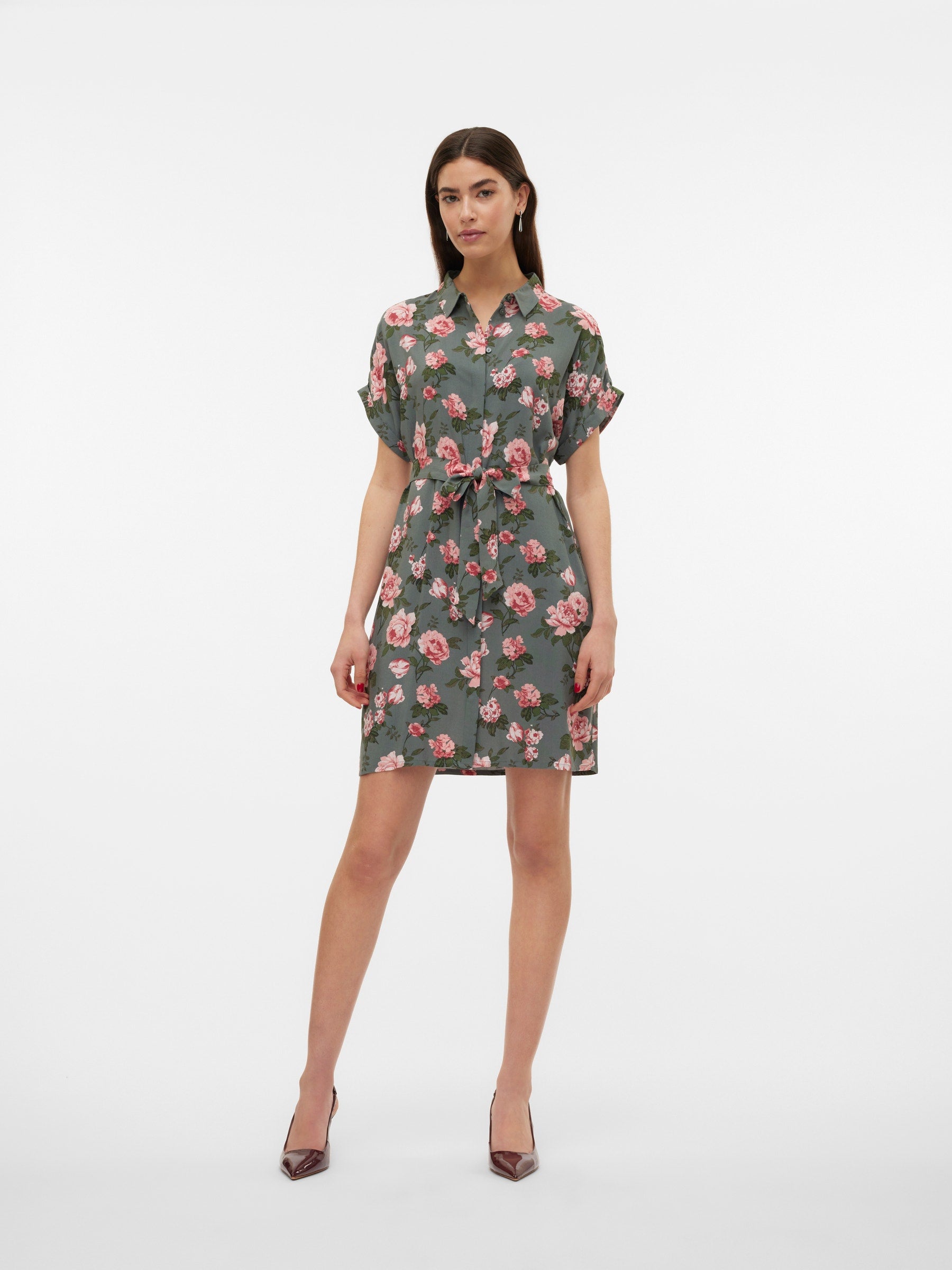 VERO MODA VMEASY joy shirt dress in birch zebra - Image 4