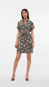 VERO MODA VMEASY joy shirt dress in birch zebra - Image 4