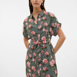 VERO MODA VMEASY joy shirt dress in birch zebra - Image 5