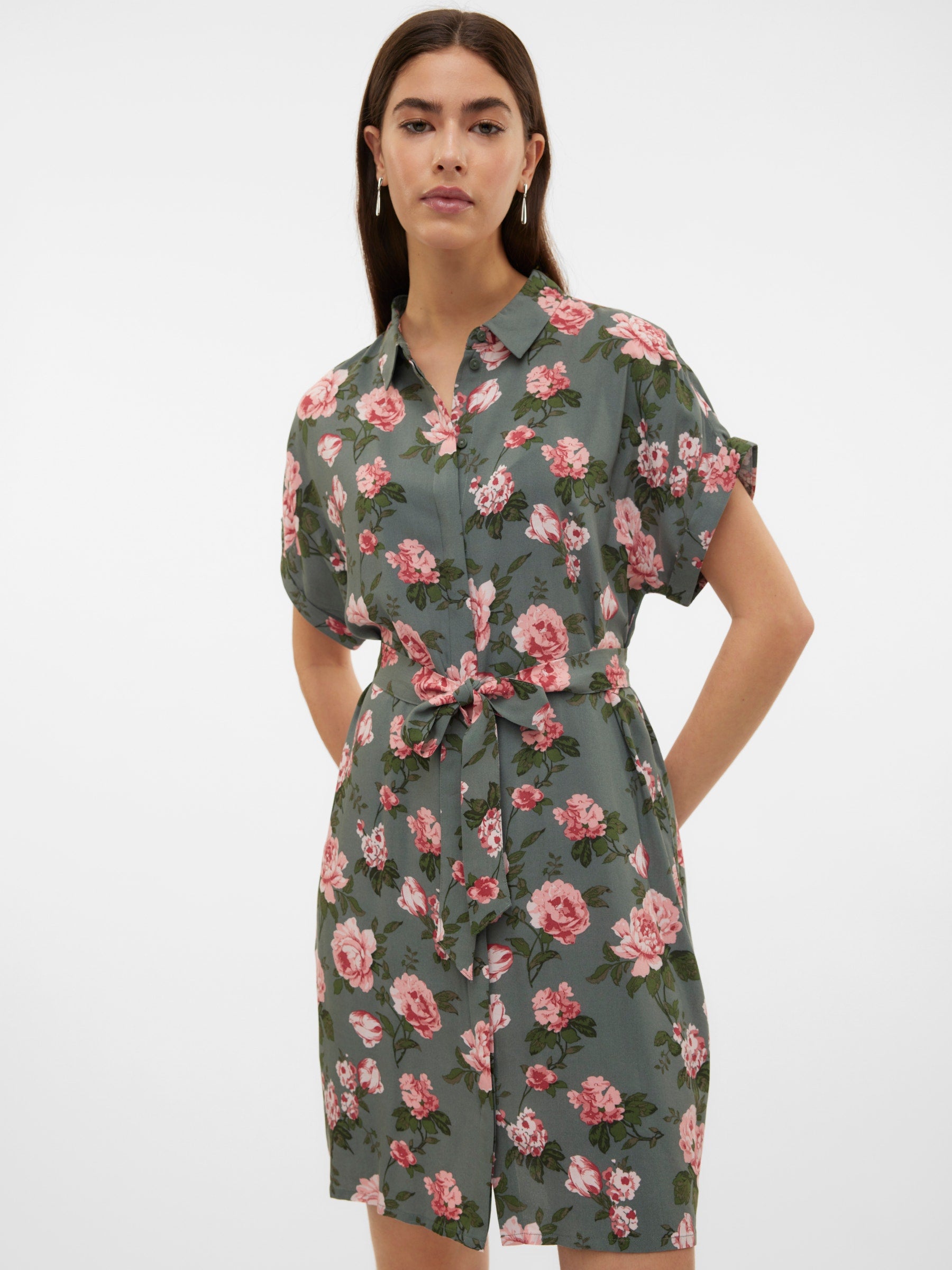VERO MODA VMEASY joy shirt dress in birch zebra - Image 5