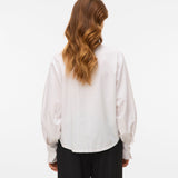 VERO MODA VMFANNI ruffel top in snow white - Image 2