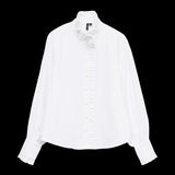 VERO MODA VMFANNI ruffel top in snow white - Image 3