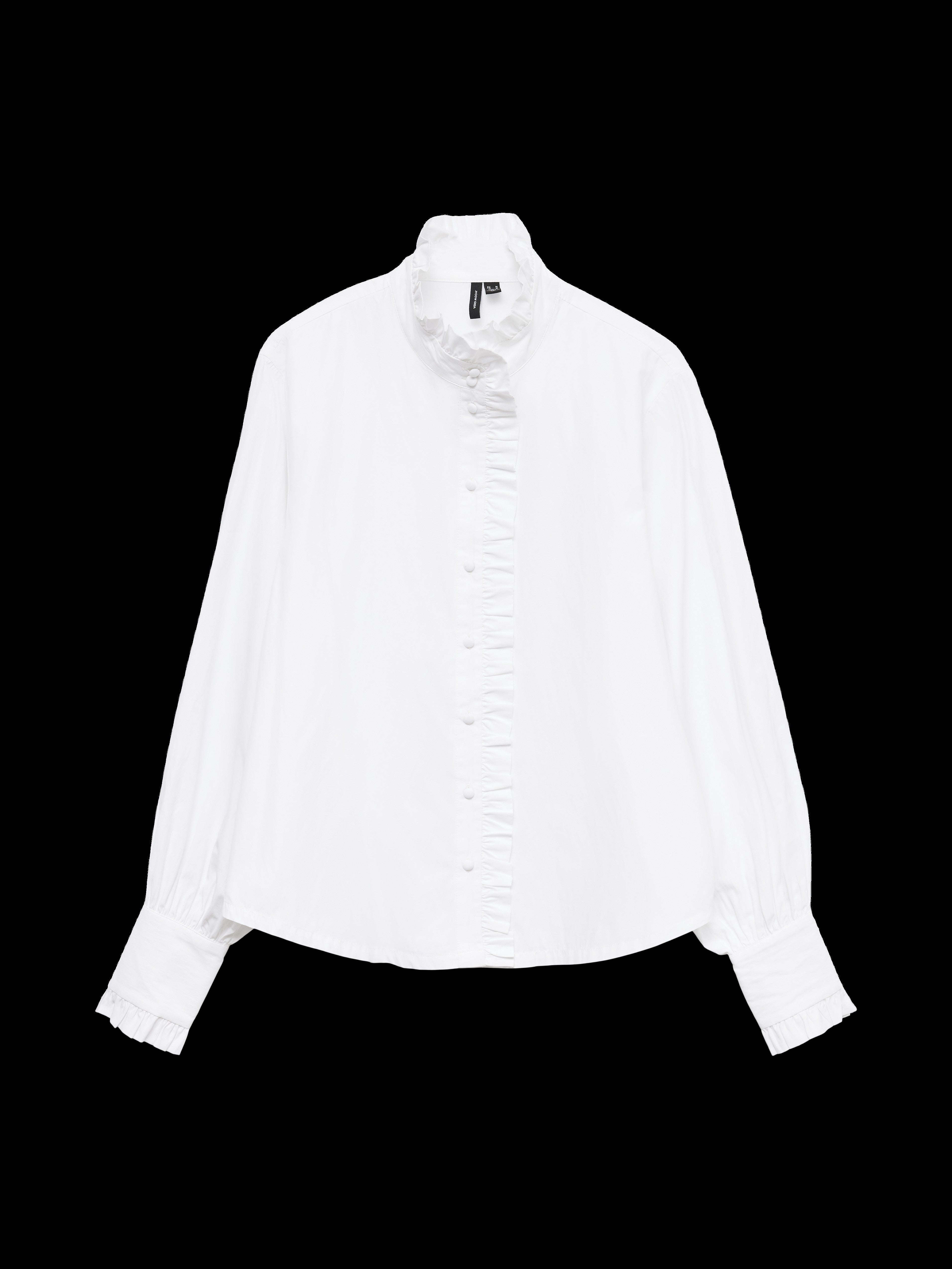 VERO MODA VMFANNI ruffel top in snow white - Image 3