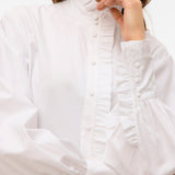 VERO MODA VMFANNI ruffel top in snow white - Image 6