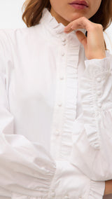 VERO MODA VMFANNI ruffel top in snow white - Image 6