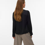 VERO MODA VMFASANA v-neck shirt in black - Image 2