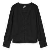 VERO MODA VMFASANA v-neck shirt in black - Image 3