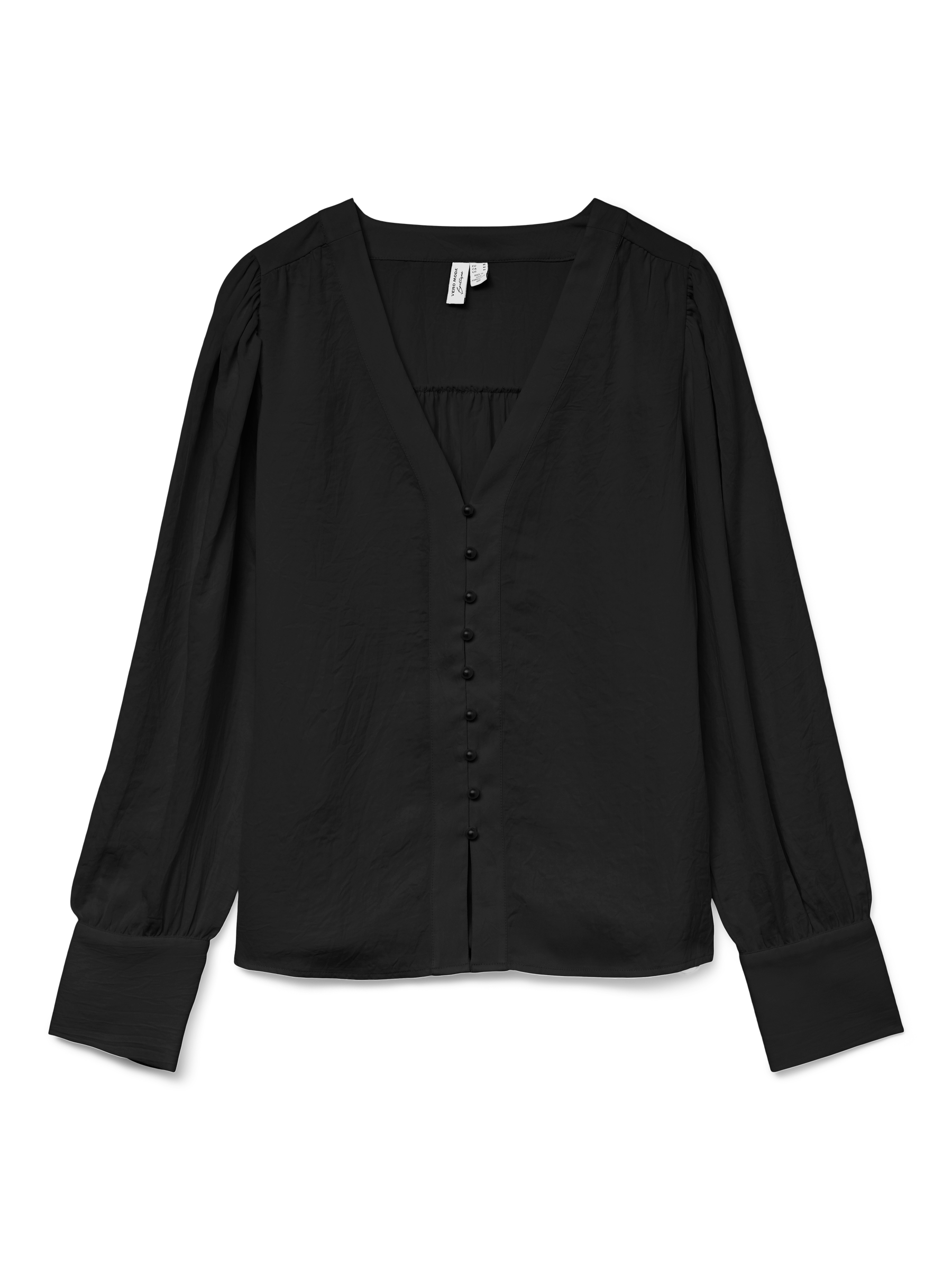 VERO MODA VMFASANA v-neck shirt in black - Image 3