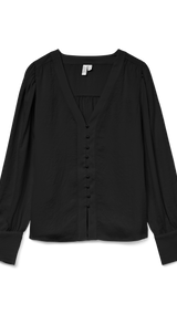 VERO MODA VMFASANA v-neck shirt in black - Image 3