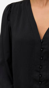 VERO MODA VMFASANA v-neck shirt in black - Image 5