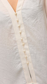 VERO MODA VMFASANA v-neck shirt in birch - Image 6