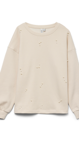 VERO MODA VMFATILDA sweatshirt - mermaid tone-in-tone pearls