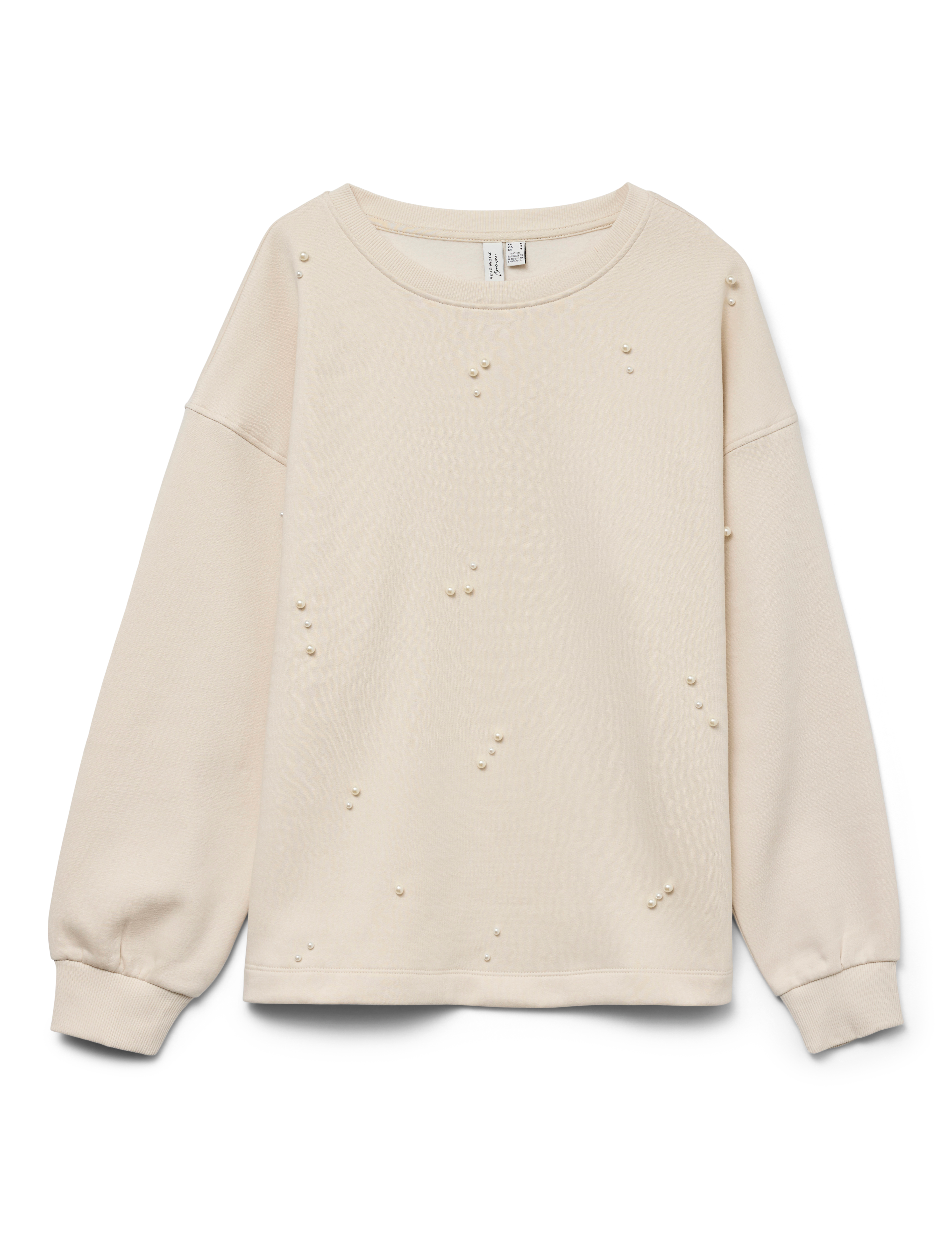 VERO MODA VMFATILDA sweatshirt - mermaid tone-in-tone pearls