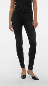VERO MODA VMFLASH skinny jeans in black denim - Image 1