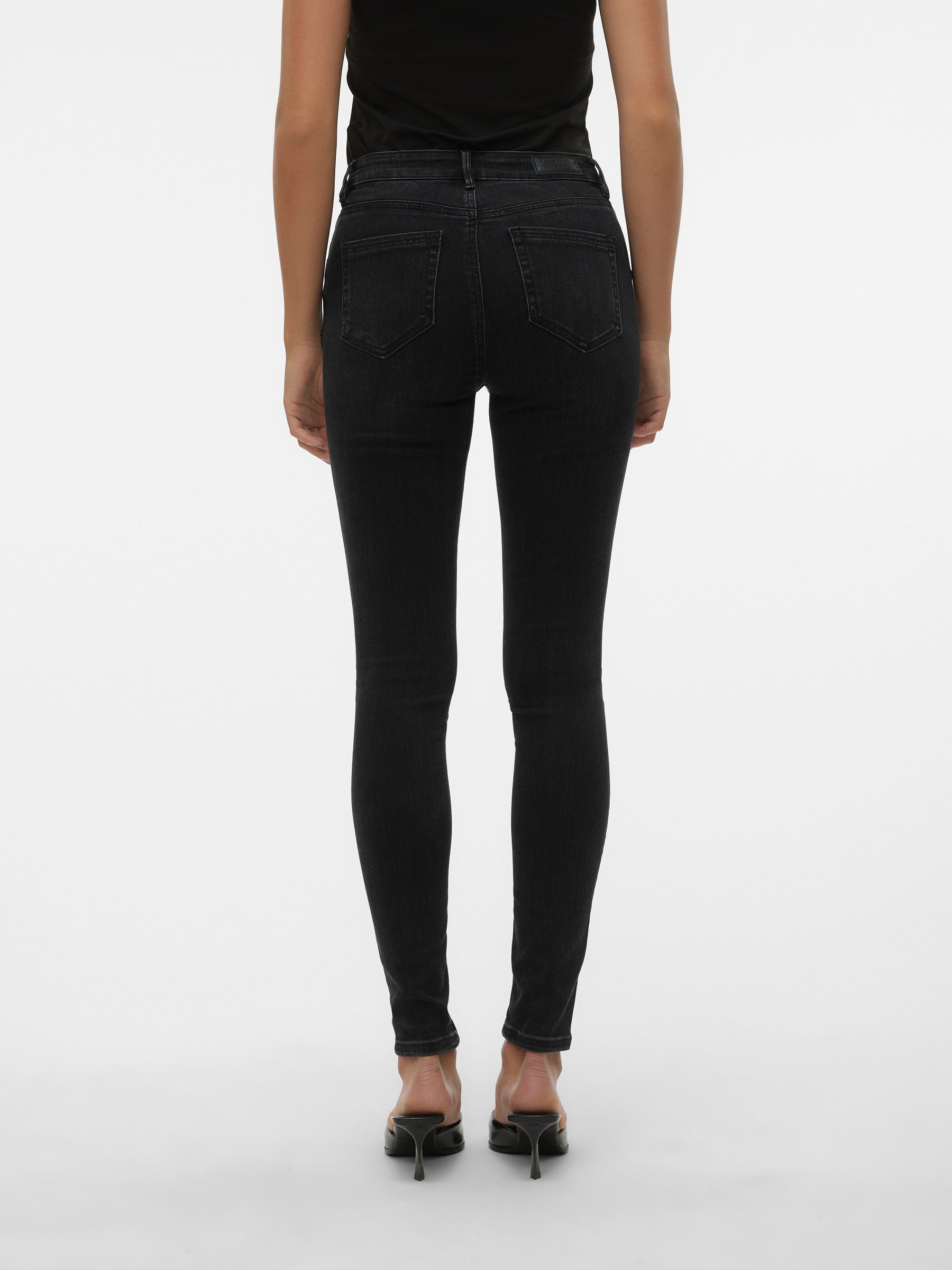 VERO MODA VMFLASH skinny jeans in black denim - Image 2