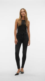VERO MODA VMFLASH skinny jeans in black denim - Image 6
