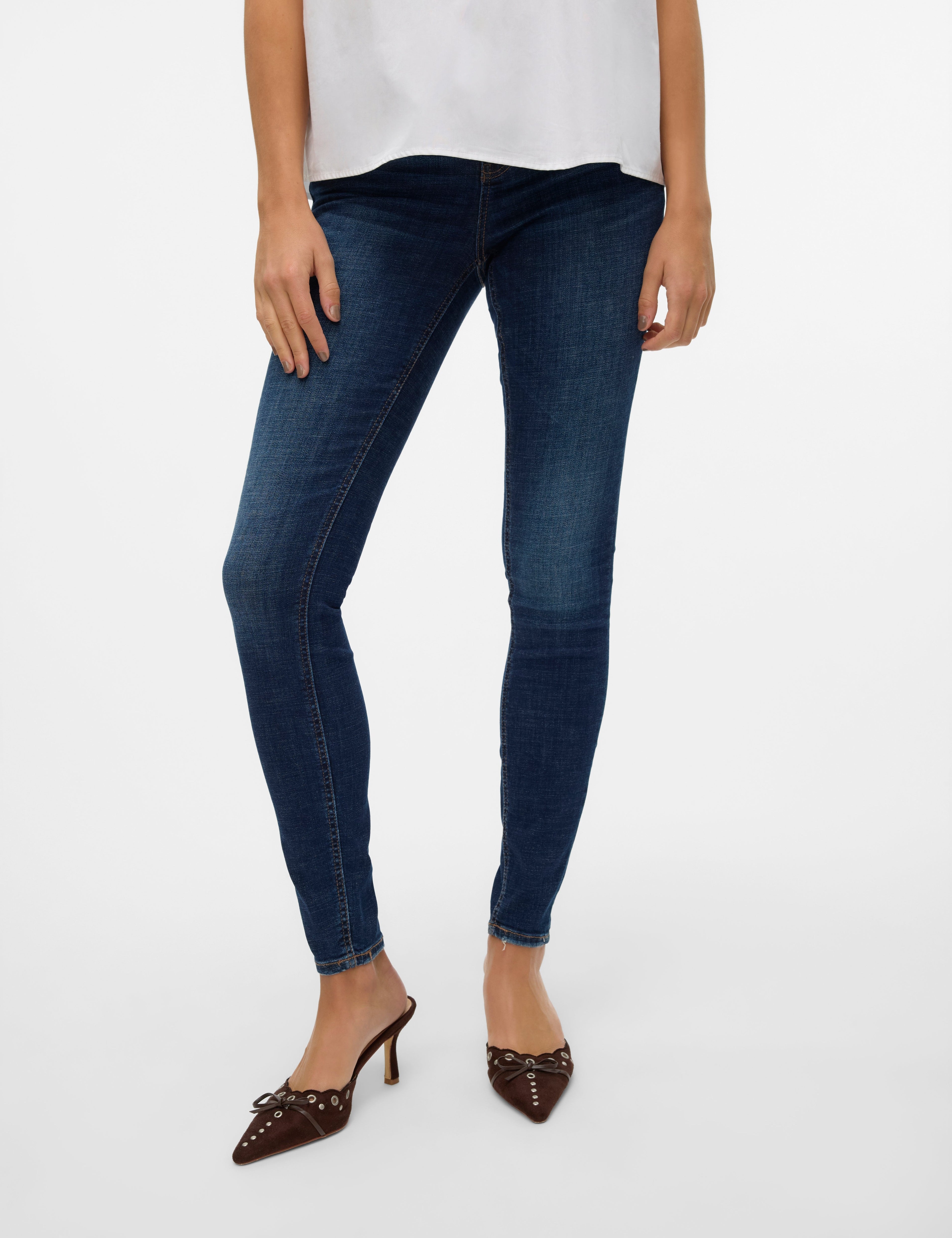 VERO MODA VMFLASH skinny jeans in dark blue denim - Image 1