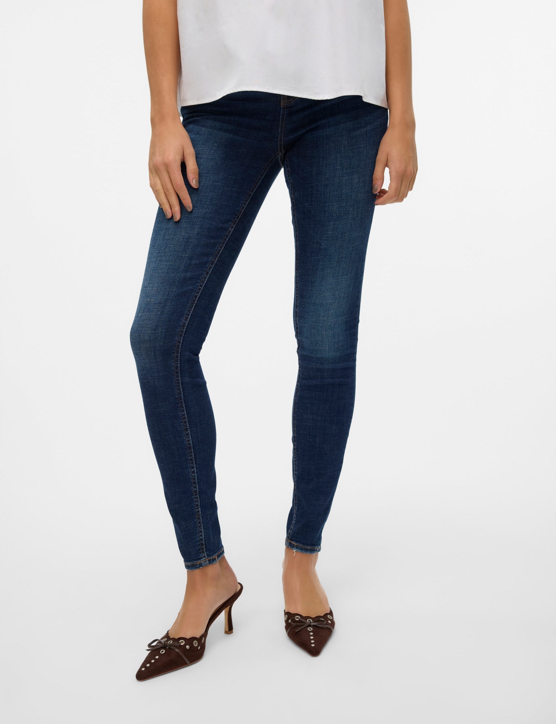 VERO MODA VMFLASH skinny jeans in dark blue denim - Image 1
