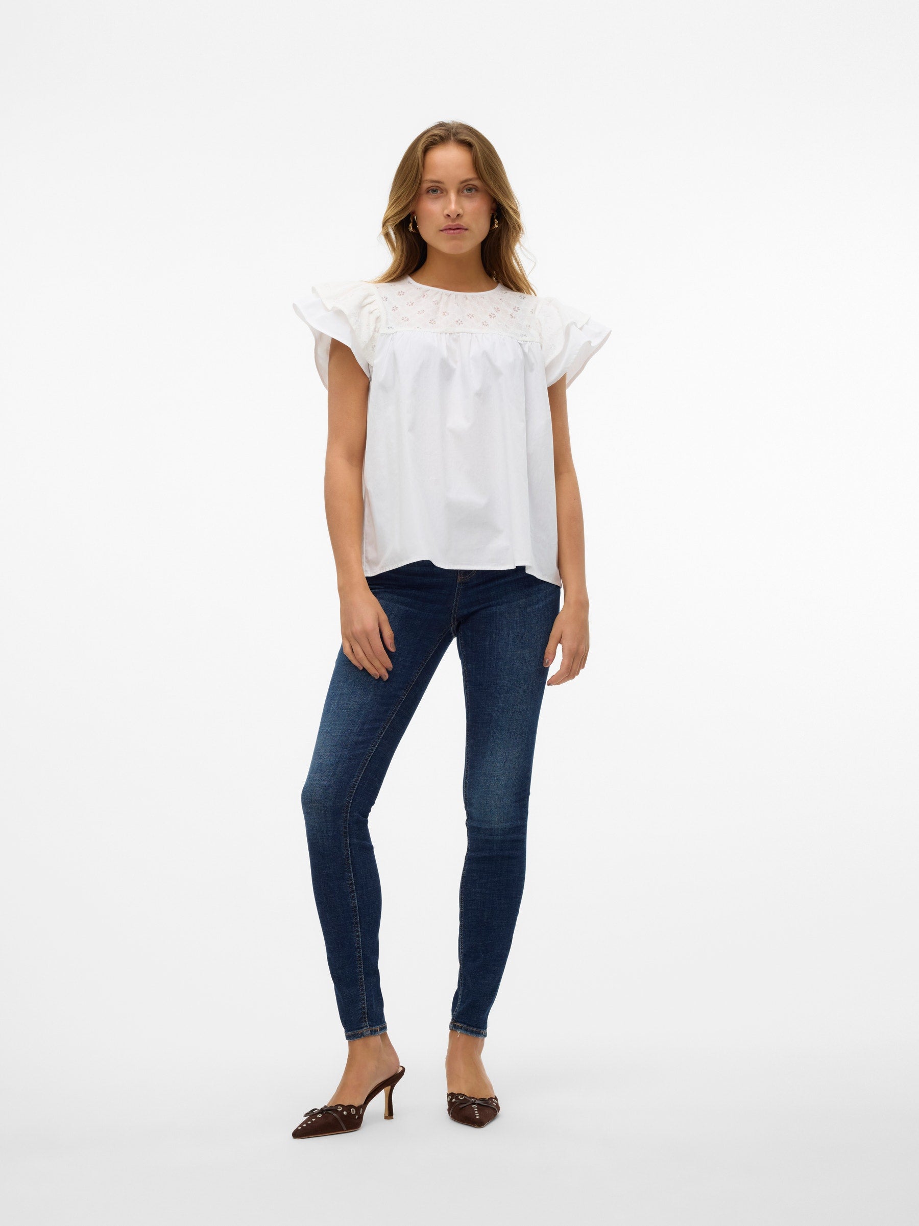 VERO MODA VMFLASH skinny jeans in dark blue denim - Image 5