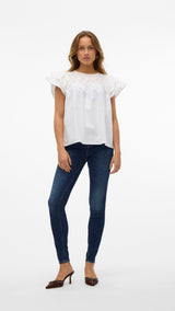 VERO MODA VMFLASH skinny jeans in dark blue denim - Image 5
