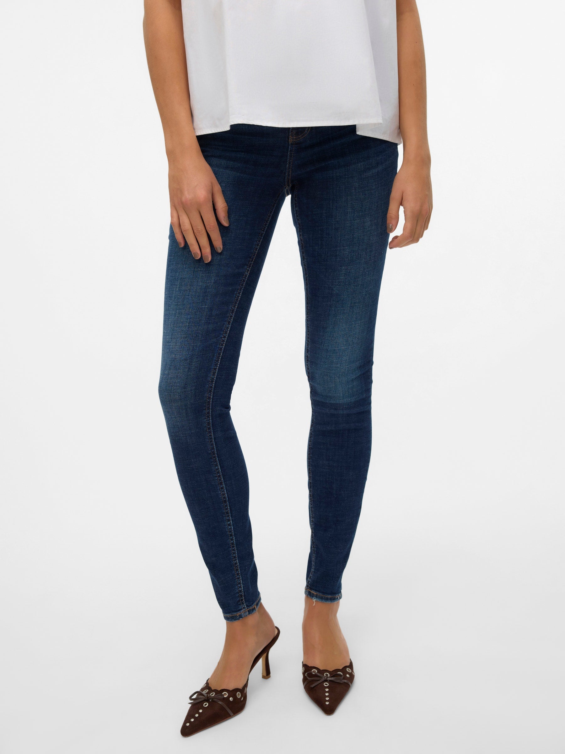 VERO MODA VMFLASH skinny jeans in dark blue denim - Image 6