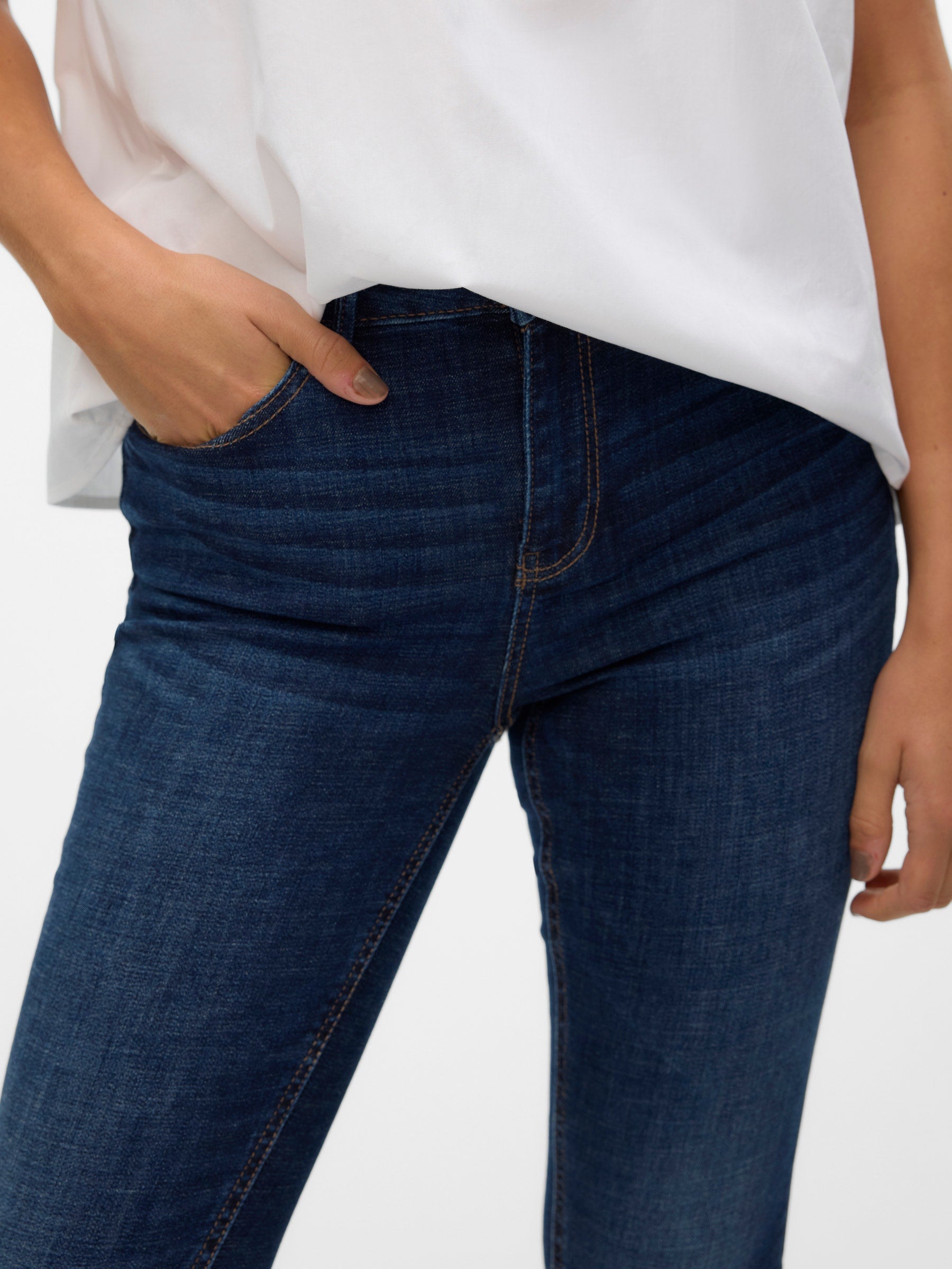 VERO MODA VMFLASH skinny jeans in dark blue denim - Image 7