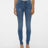 VERO MODA VMFLASH skinny jeans in medium blue denim - Image 1