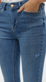 VERO MODA VMFLASH skinny jeans in medium blue denim - Image 7