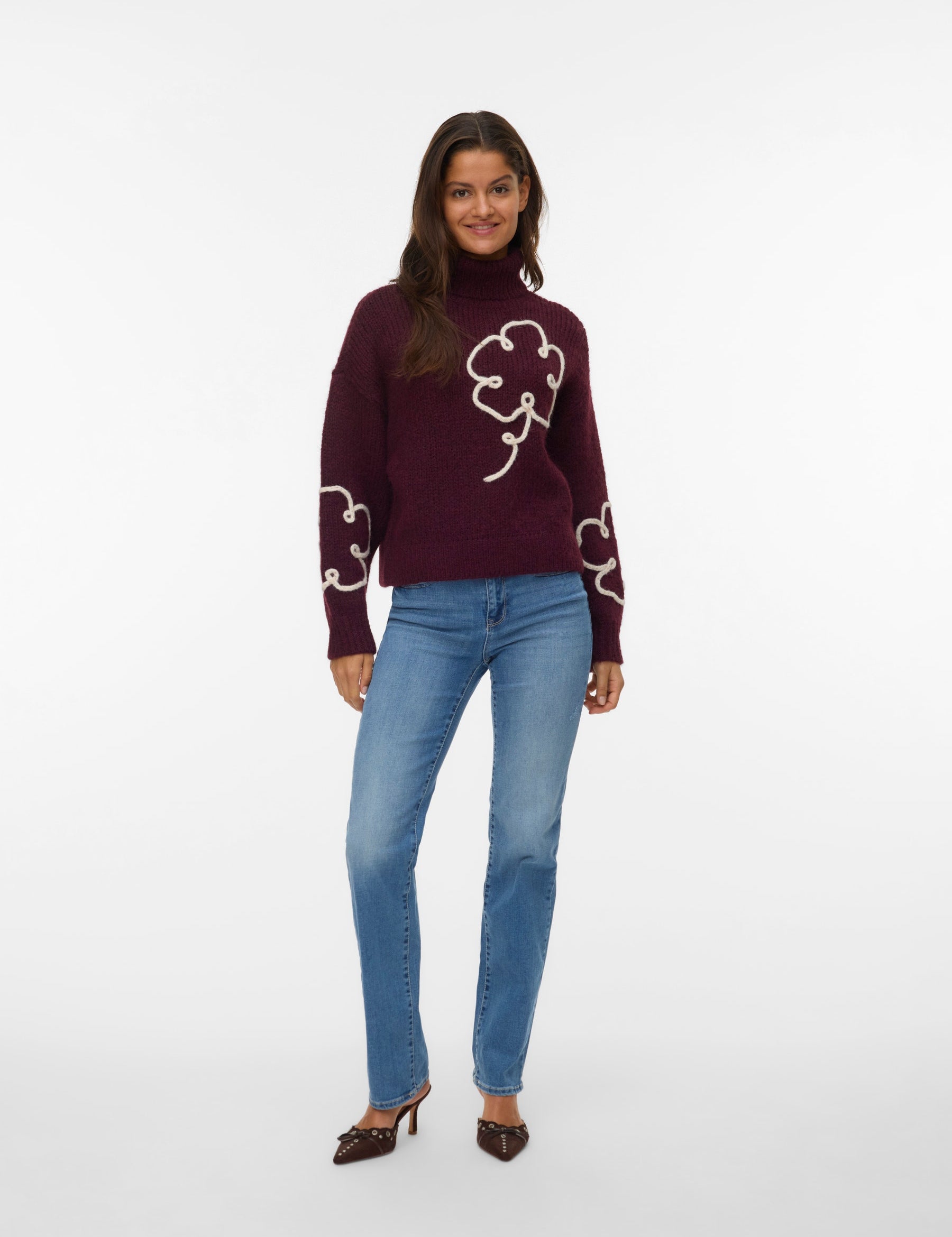 VERO MODA VMFLASH straight jeans in medium blue - Image 1