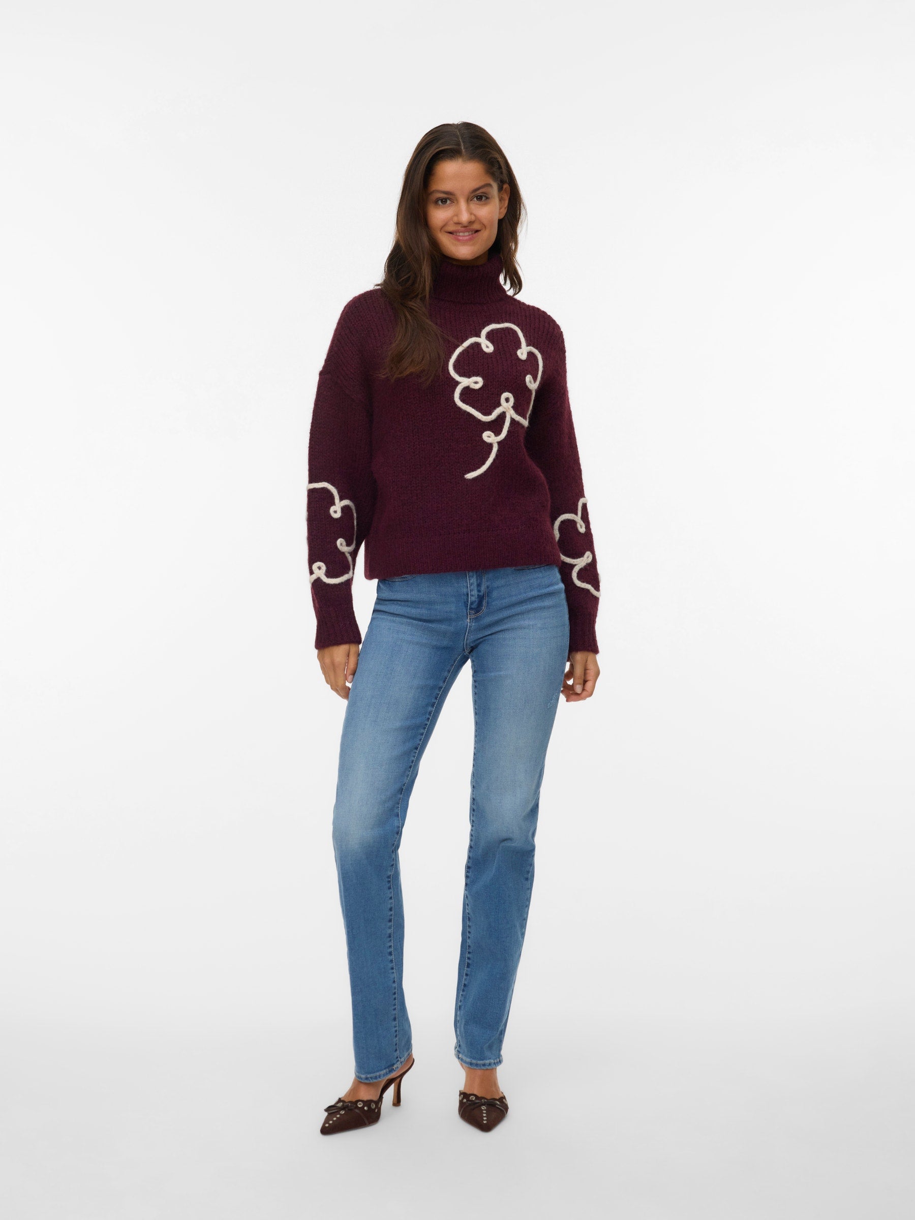 VERO MODA VMFLASH straight jeans in medium blue - Image 1