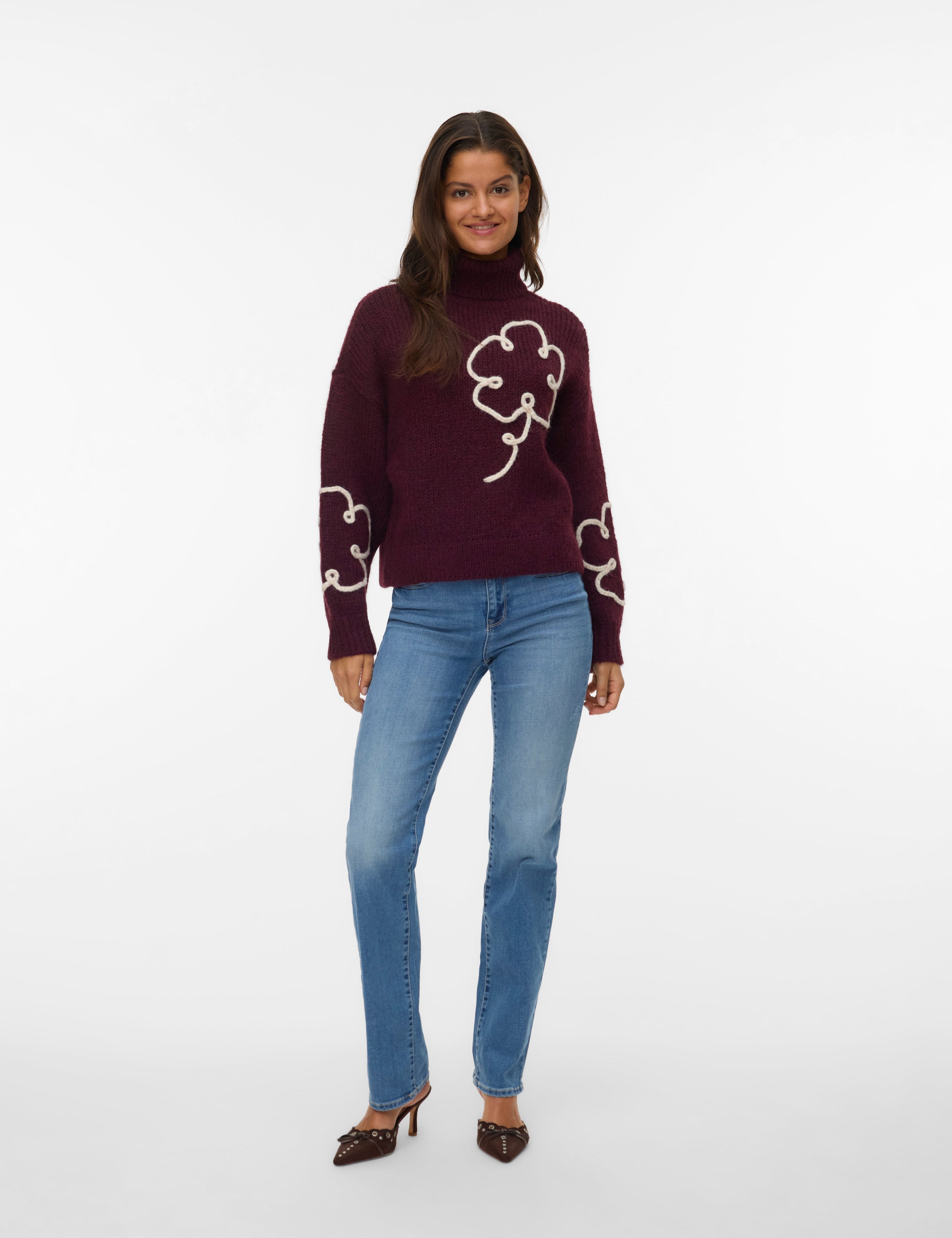 VERO MODA VMFLASH straight jeans in medium blue  - Image 1