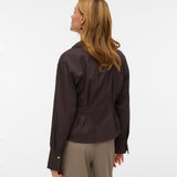 VERO MODA VMFRIBA cuff top - chocolate torte