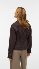 VERO MODA VMFRIBA cuff top - chocolate torte