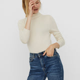 VERO MODA VMGLORY rollneck blouse - birch