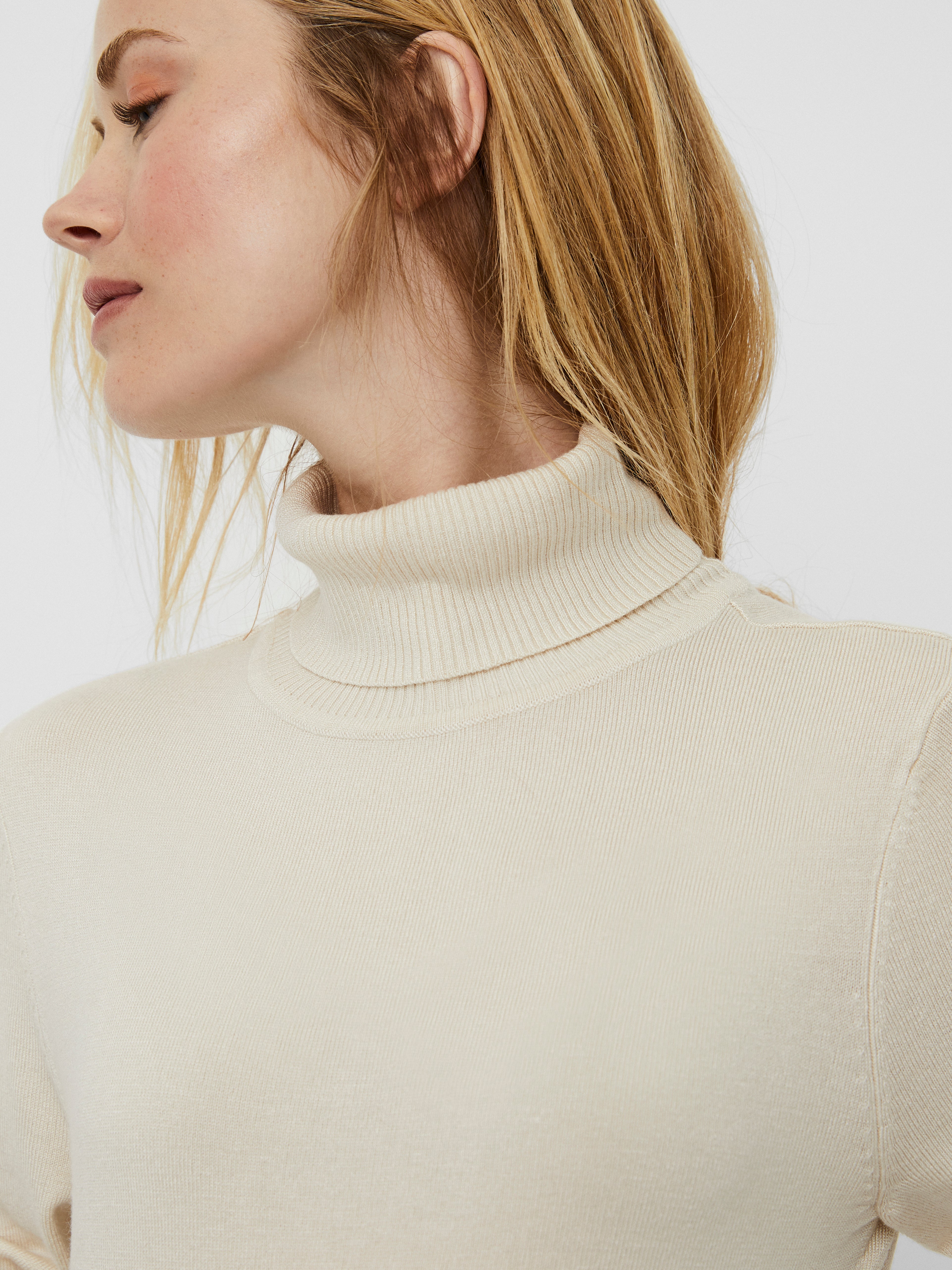 VERO MODA VMGLORY rollneck blouse - birch