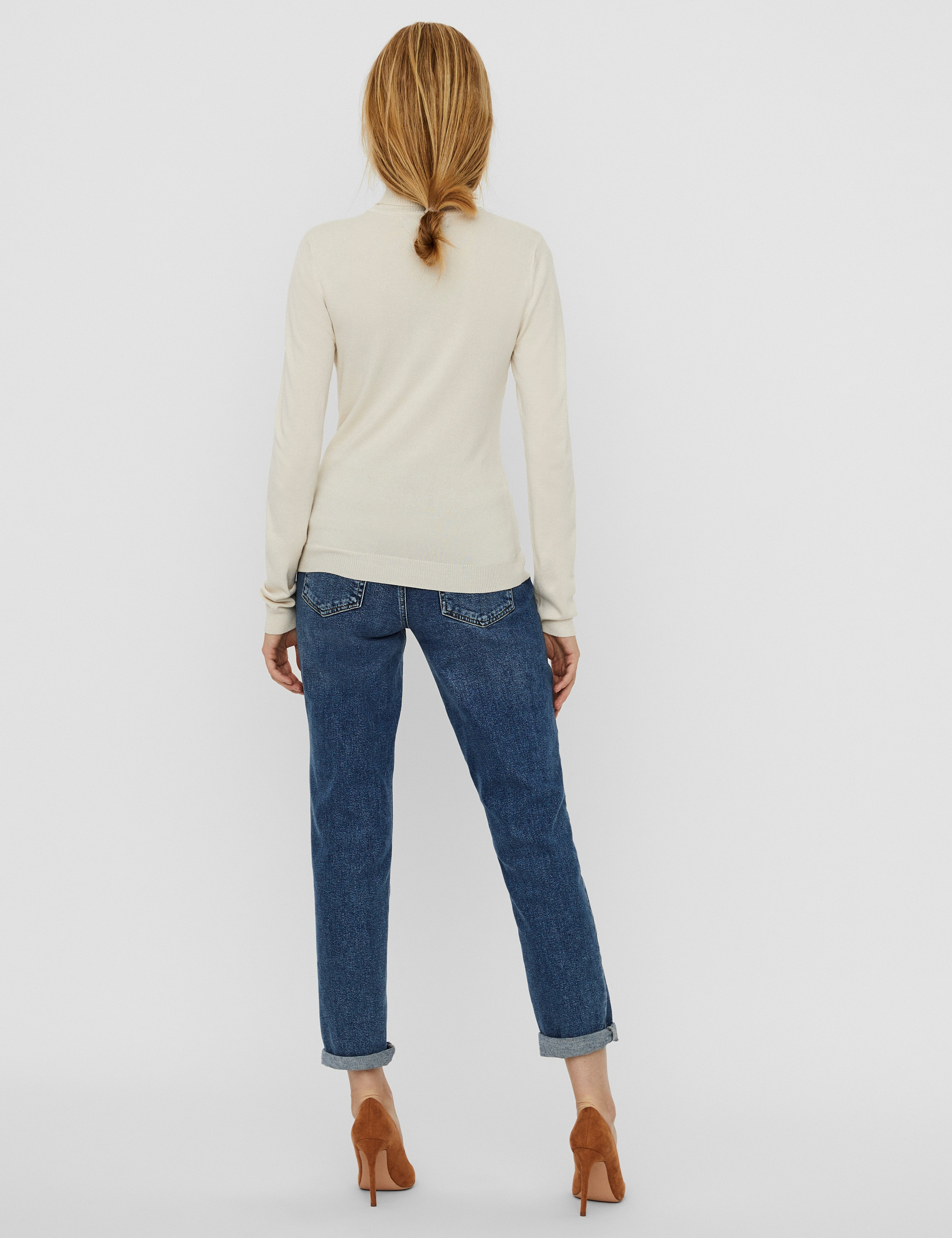 VERO MODA VMGLORY rollneck blouse - birch