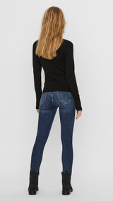 VERO MODA VMGLORY rollneck blouse - black