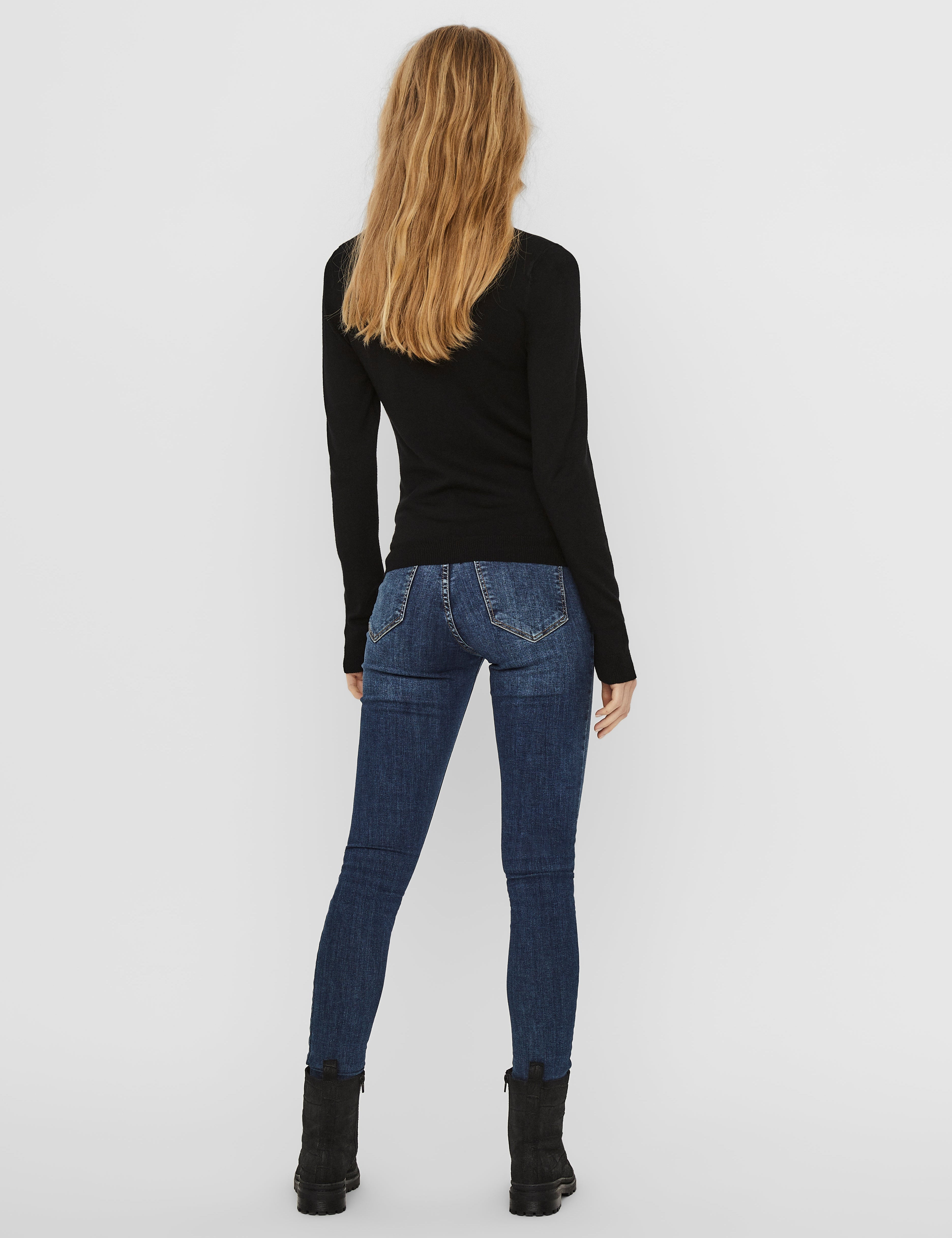 VERO MODA VMGLORY rollneck blouse - black