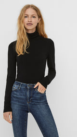 VERO MODA VMGLORY rollneck blouse - black