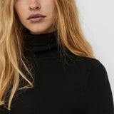VERO MODA VMGLORY rollneck blouse - black