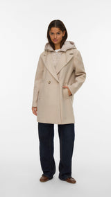 VERO MODA VMGRACE coat boo in oatmeal melange - Image 1