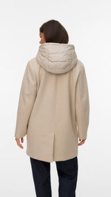 VERO MODA VMGRACE coat boo in oatmeal melange - Image 2