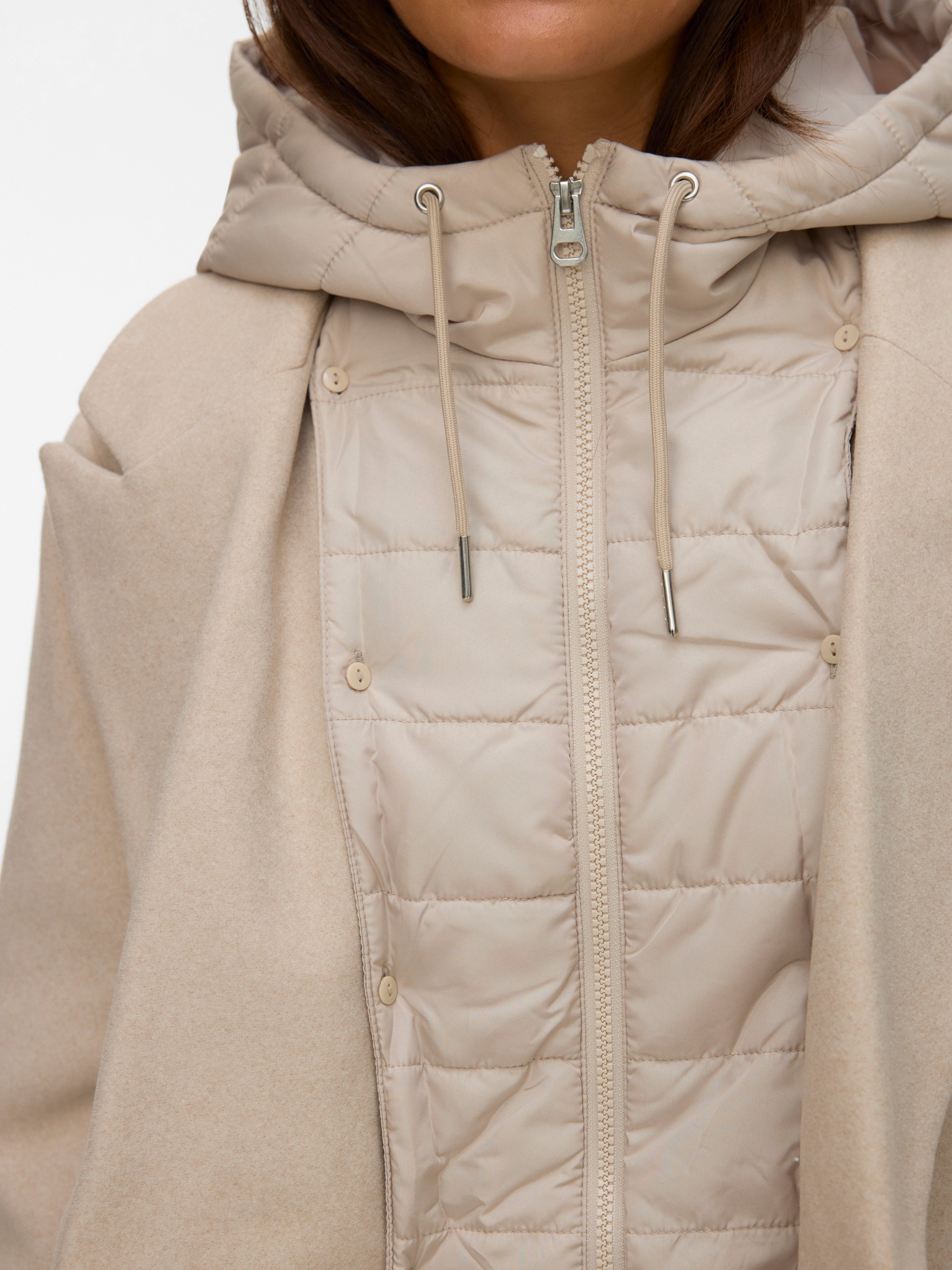 VERO MODA VMGRACE coat boo in oatmeal melange - Image 5