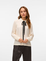 cloud dancer black tie in neck
