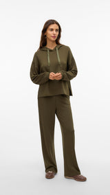 VERO MODA VMHALI wide pant boo in grape leaf - Image 4