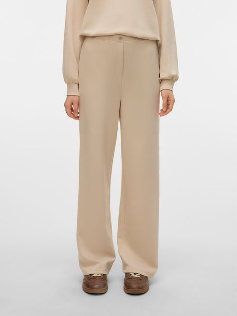 VERO MODA VMHALI wide pant boo in pumice stone