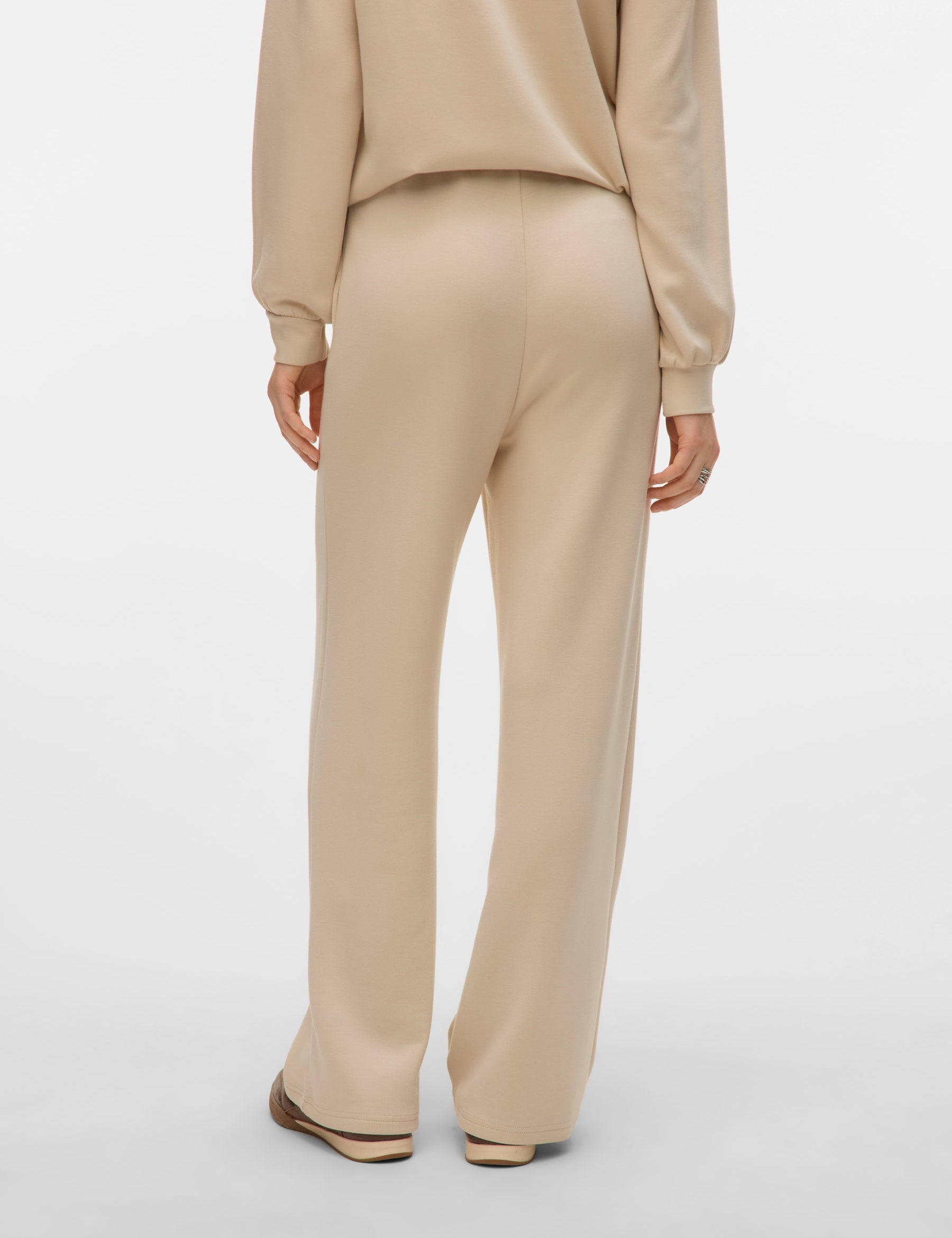 VERO MODA VMHALI wide pant boo in pumice stone - Image 2